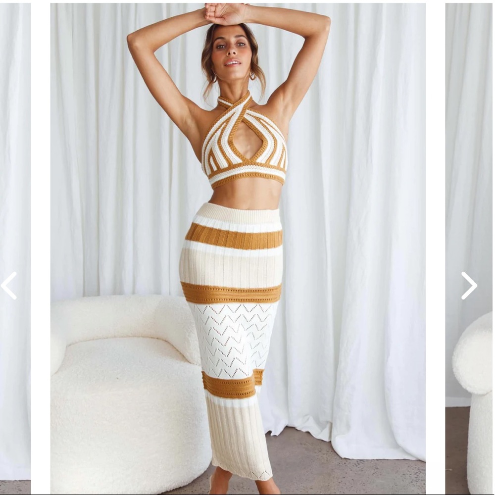 Matching crochet set top and bottom